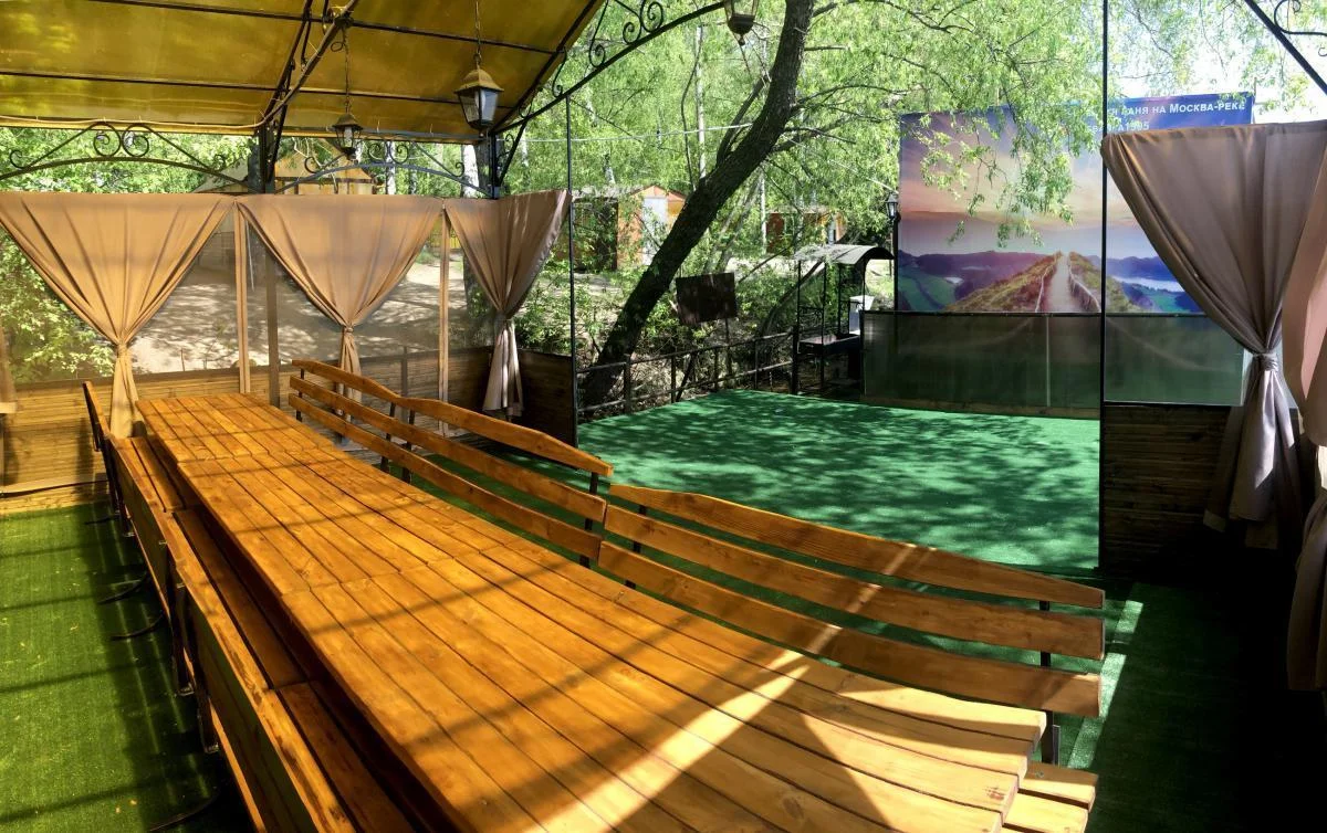 Шатер (Беседка) на воде с мангалом для пикника на 30 человек