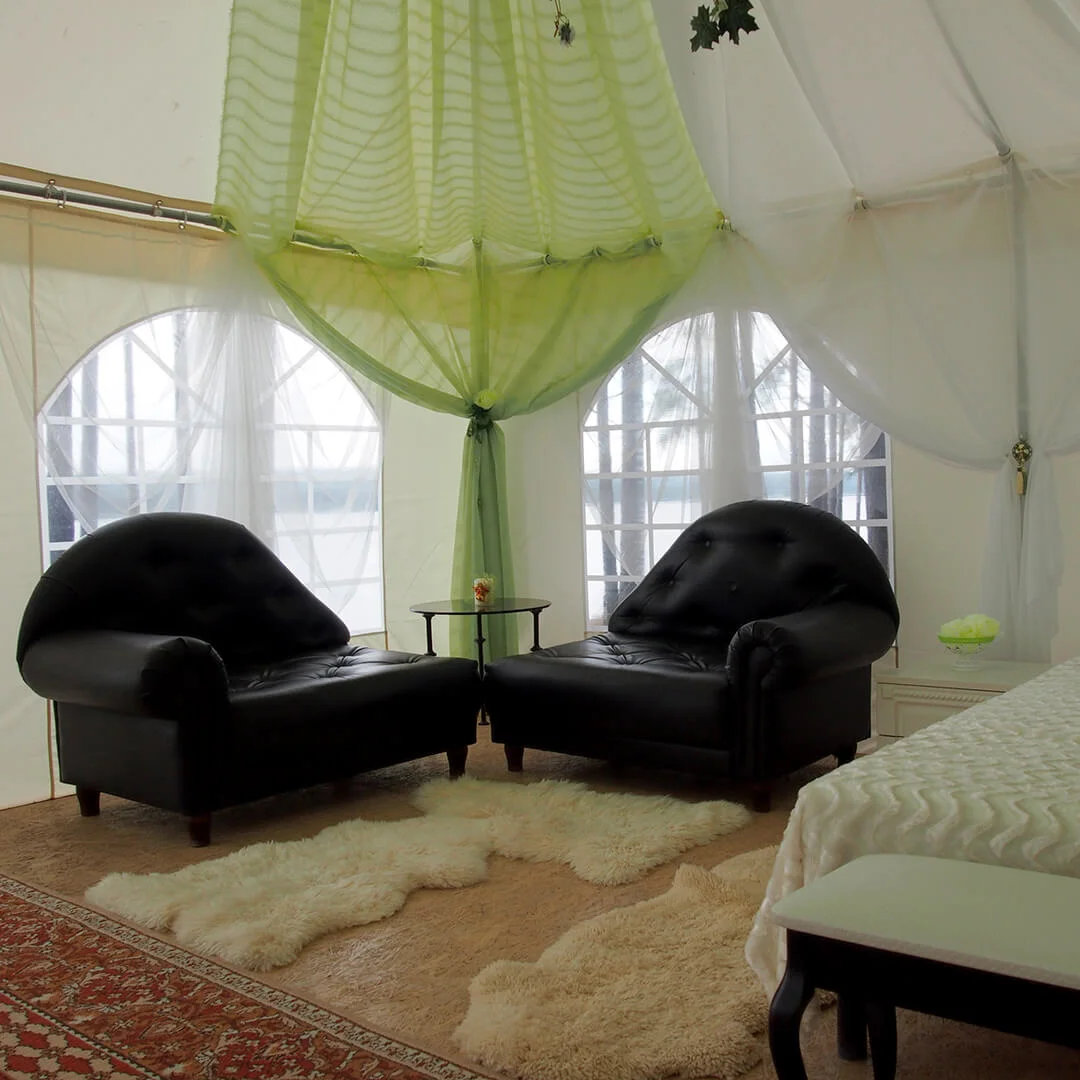 Аренда летнего дома в виде шатра на база отдыха «Дивная усадьба»