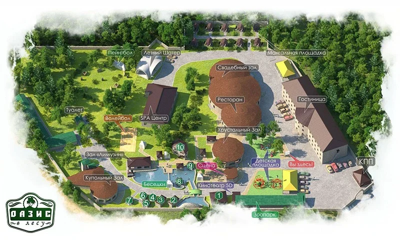 Аренда беседок База отдыха Оазис в лесу