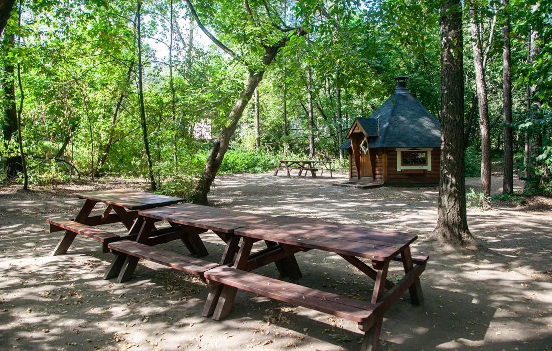 Кемпинговая зона на Путяевских прудах парка Сокольники