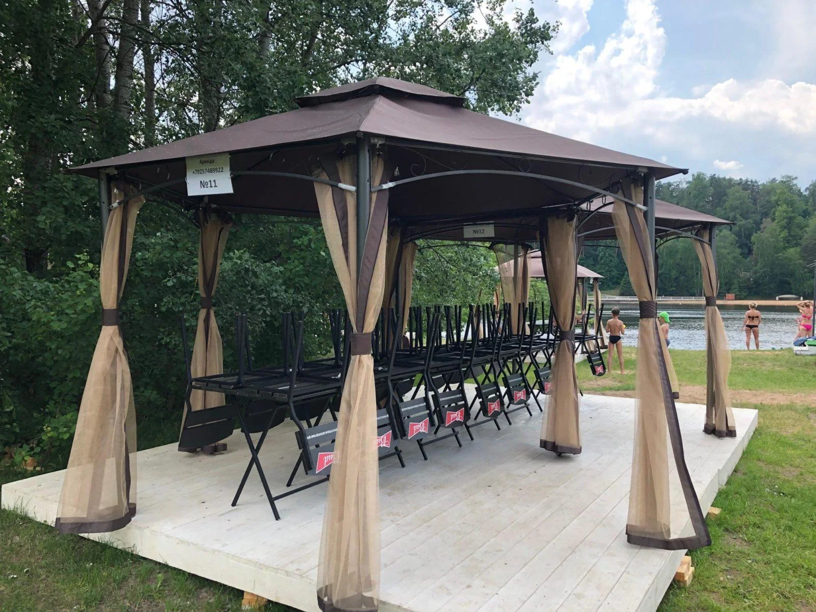 Беседки на Москва реке вместимость от 12 до 15 человек