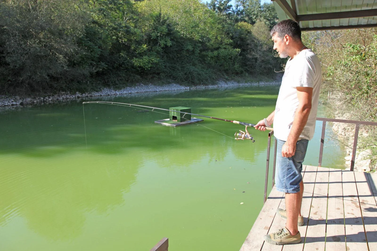 Пикник у озера с рыбалкой на территории таверни «Вертолетчик»