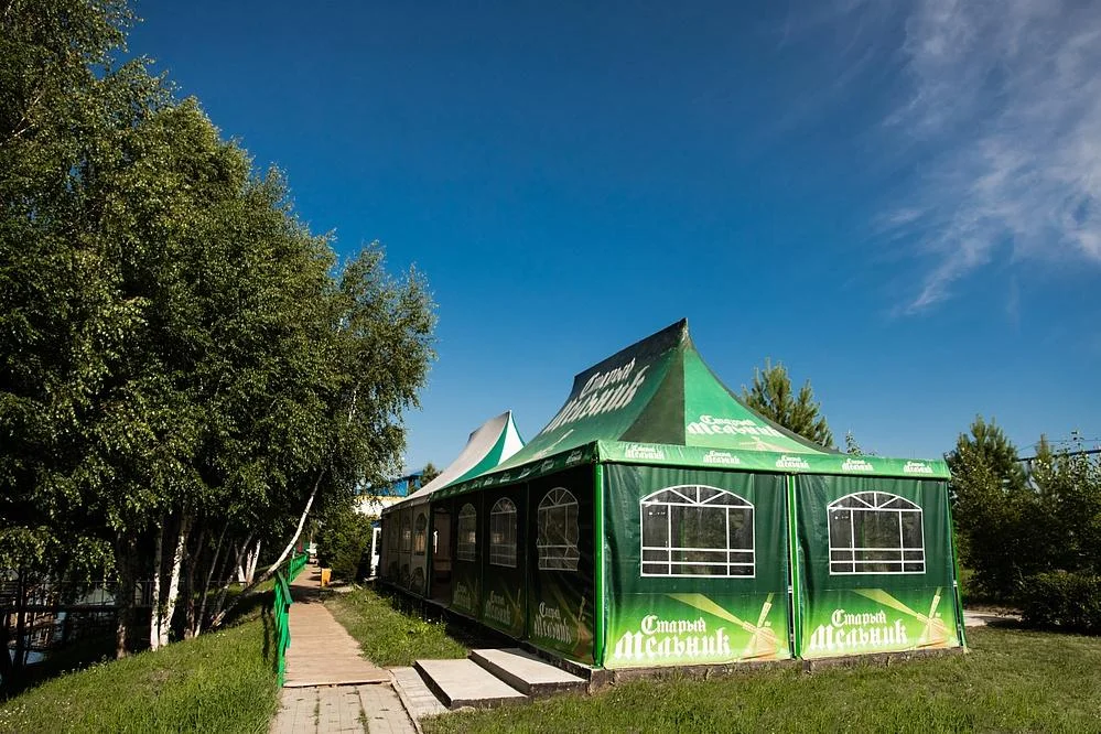 Аренда шатра на 100 человек — база отдыха «Подсолнухи»