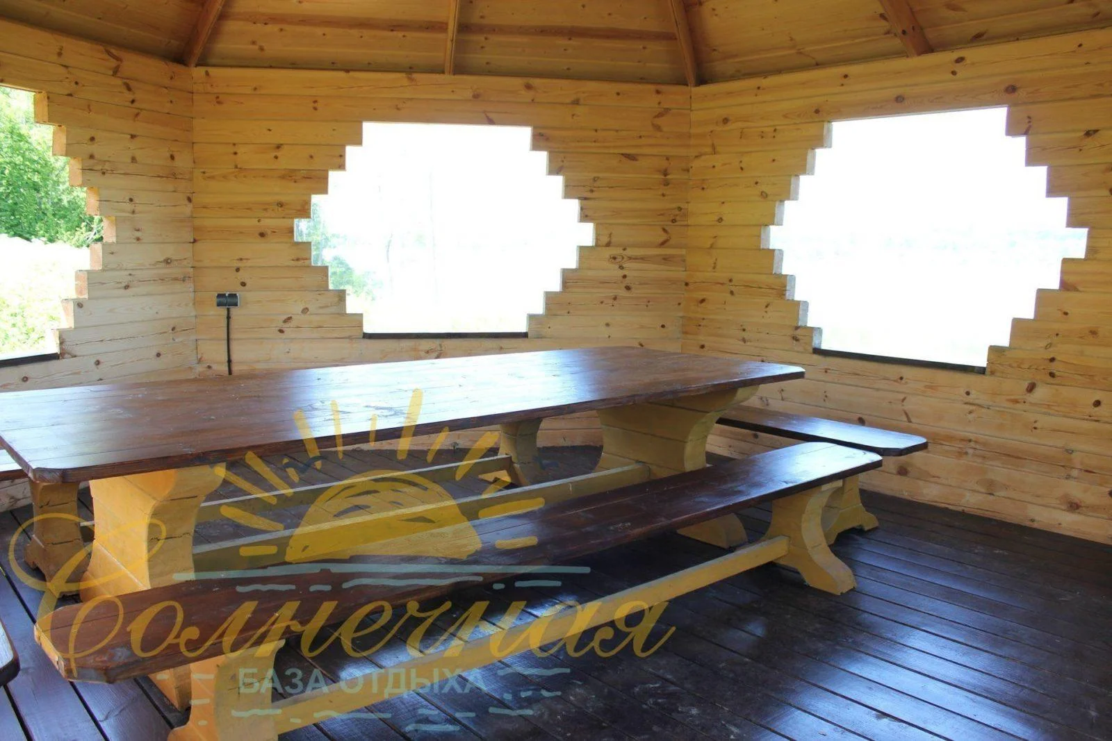 Беседки для отдыха на природе Турбаза Солнечная