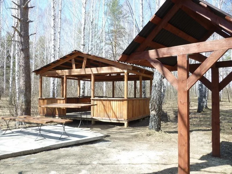 Летние беседки для пикника с мангалами до 20 человек в Парке Победы