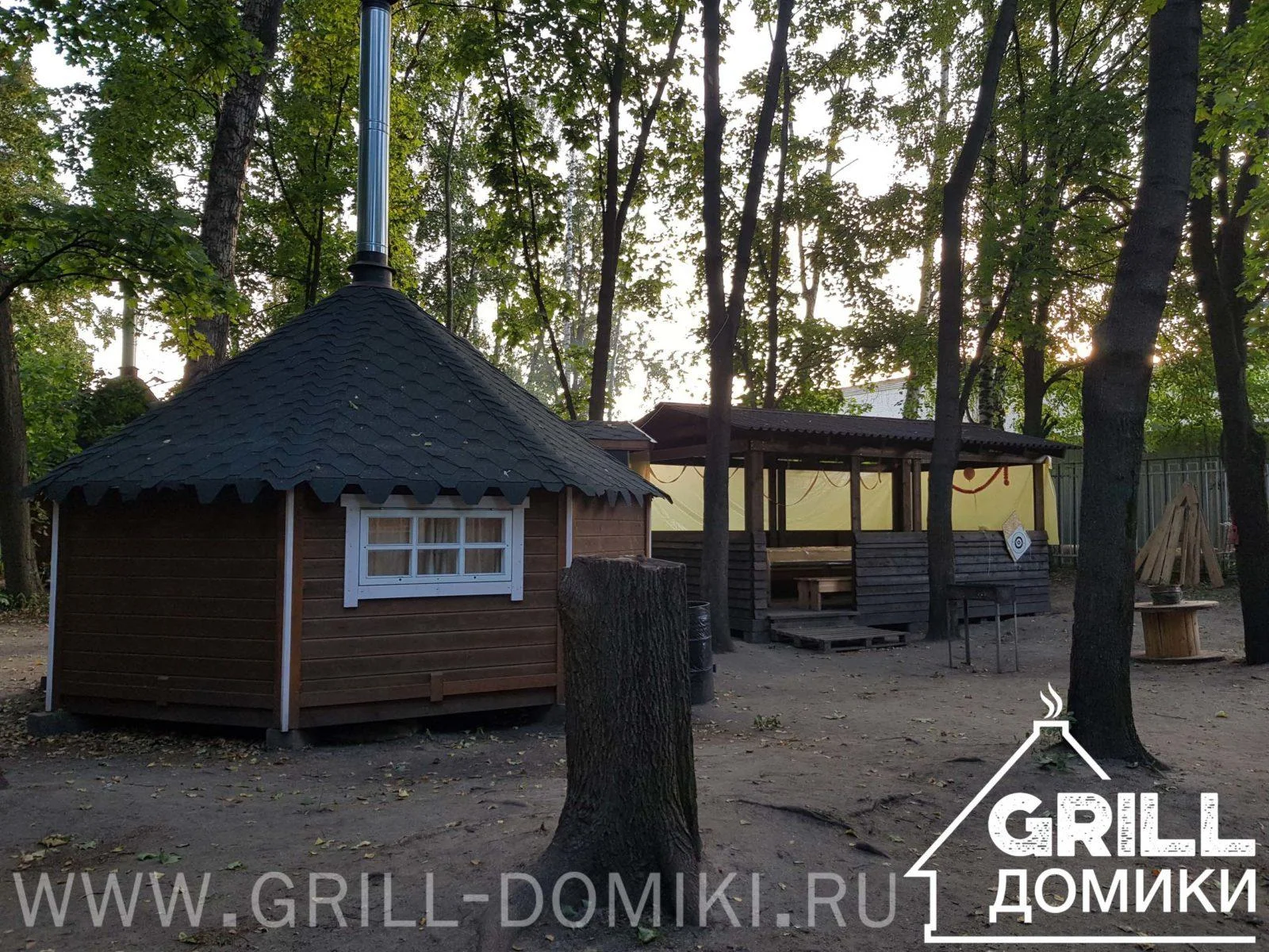 Гриль домики и беседки в Люберцах на территории «Наташинского парка»