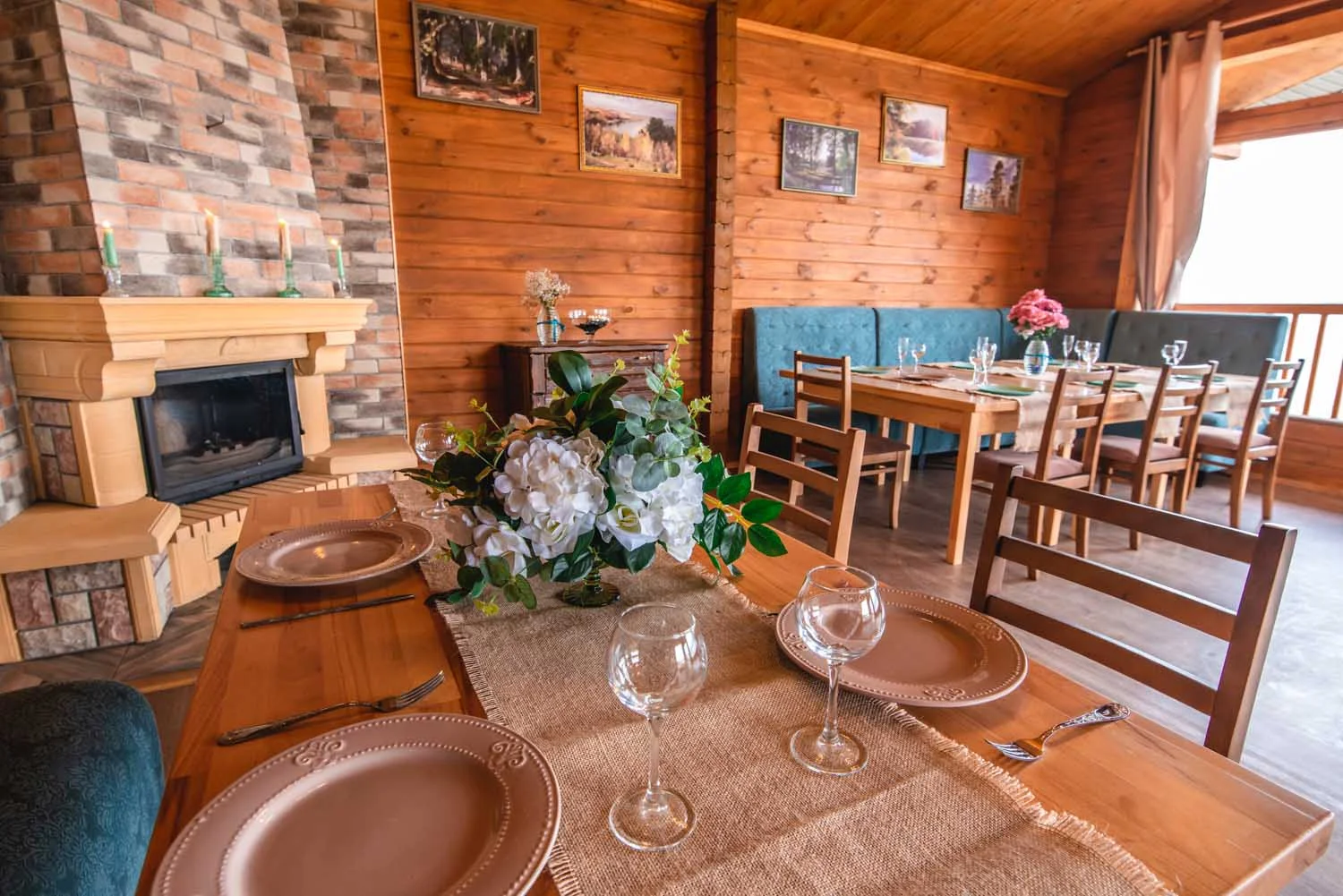 Деревянная VIP беседка с камином и шикарными видами