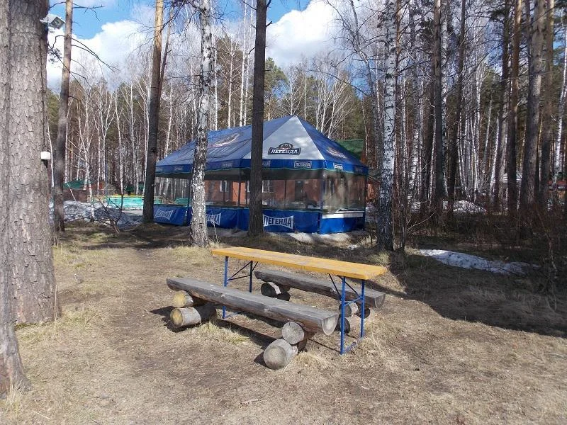 Шатер-беседка на 20 человек на берегу реки Обь