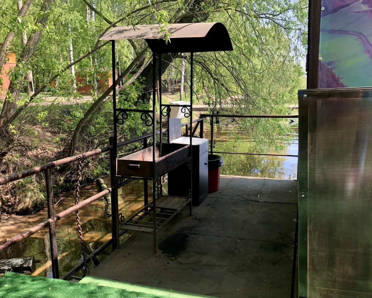 Шатер (Беседка) на воде с мангалом для пикника на 30 человек