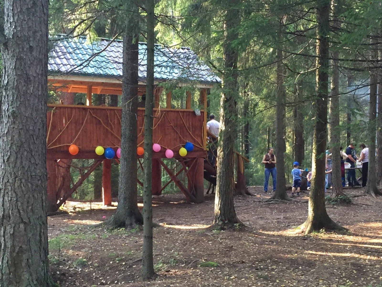 Беседка в лесу Курьи Ножки на 15 человек с мангалом для шашлыка