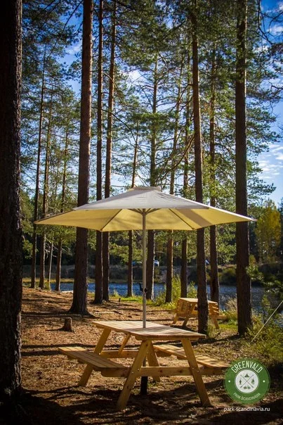 Отдых в летних беседках на берегу в парка «Greenvald» до 8 человек