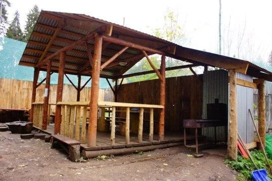 Беседки для шашлыка в пейнтбольном клубе “Логово”
