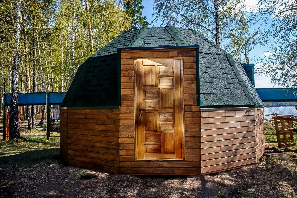 Купольная беседка, домик для шашлыка в Бердске — Парк отдыха «На Камнях»