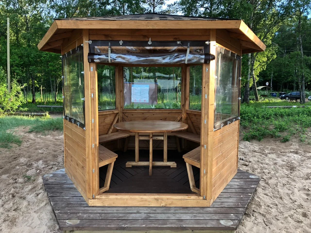 Шестигранная беседка на 8 персон вблизи Ладожского озера, 40 км от СПБ