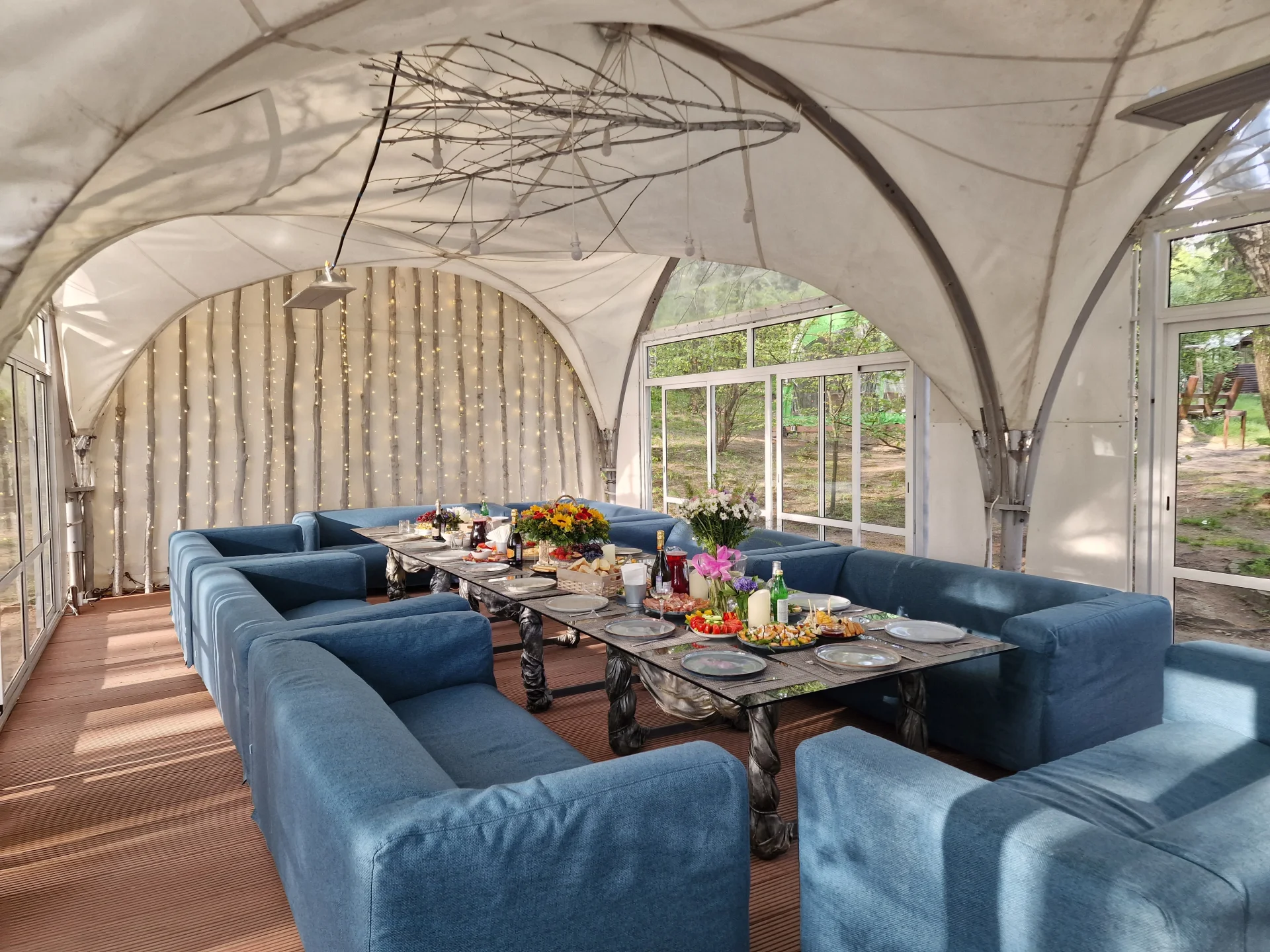 Аренда шатра «Двадцатка» на береговой линии до 25 человек в РК «Малибу»,43 м. от воды