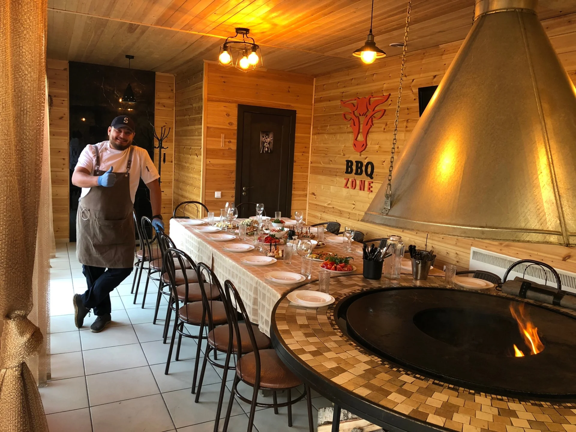 Аренда теплой беседки с гриль очагом и открытой верандой