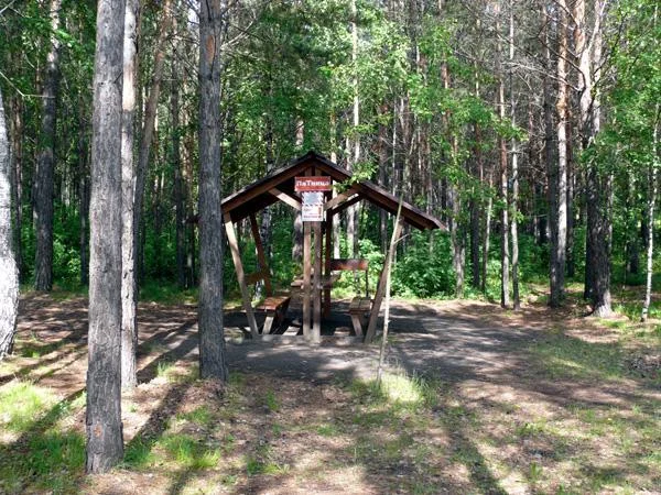 Небольшая беседка на 6 человек в лесной зоне г.Новосибирск