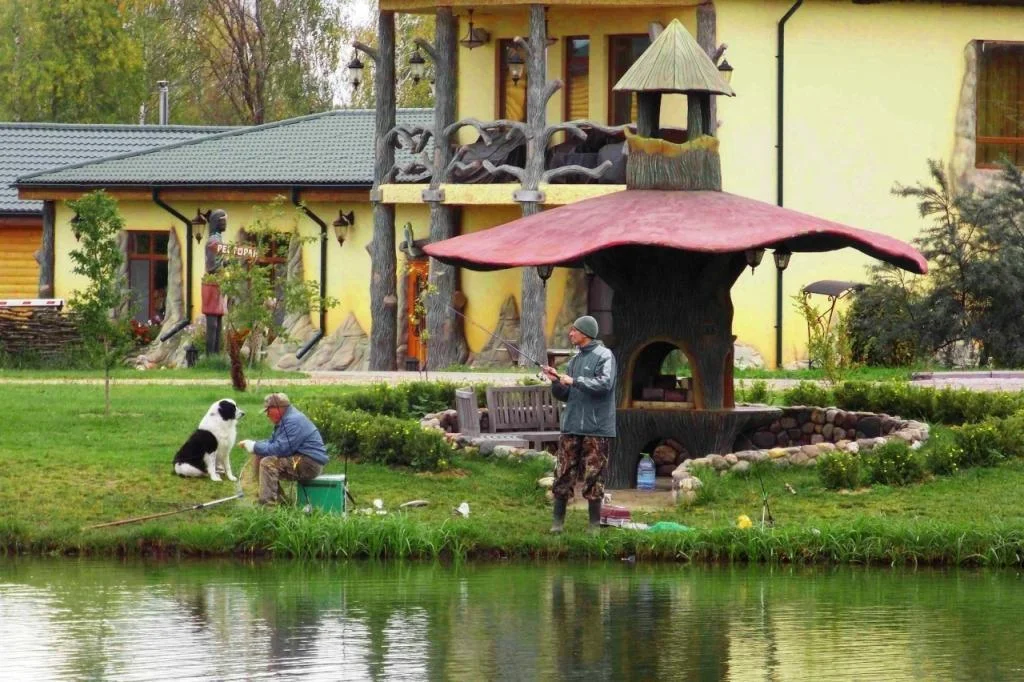 Беседки «Сказочные грибы» для рыбной ловли и отдыха на природе