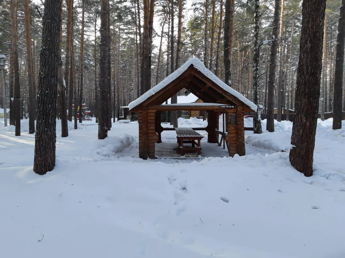 Крытая деревянная беседка на 25 человек в Сосновом Бору